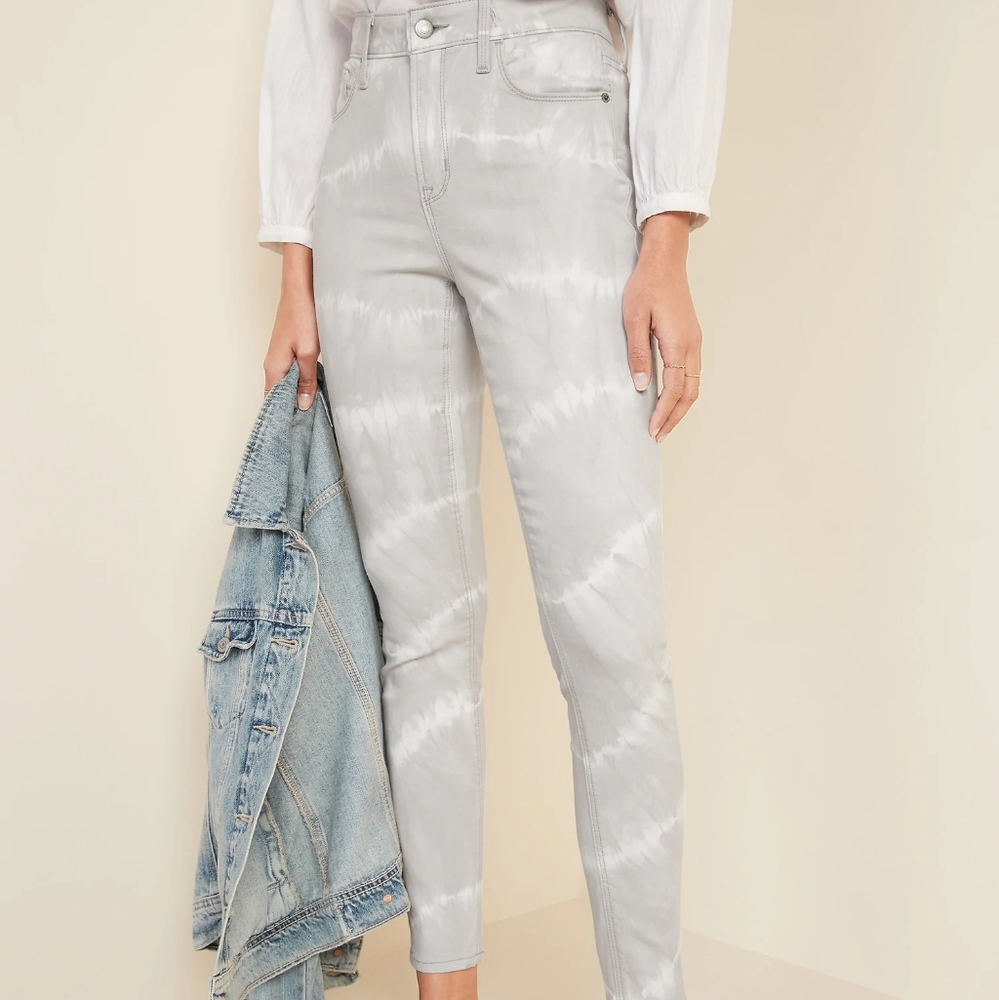 Old Navy High Waist Rockstar Super Skinny 8 Tall